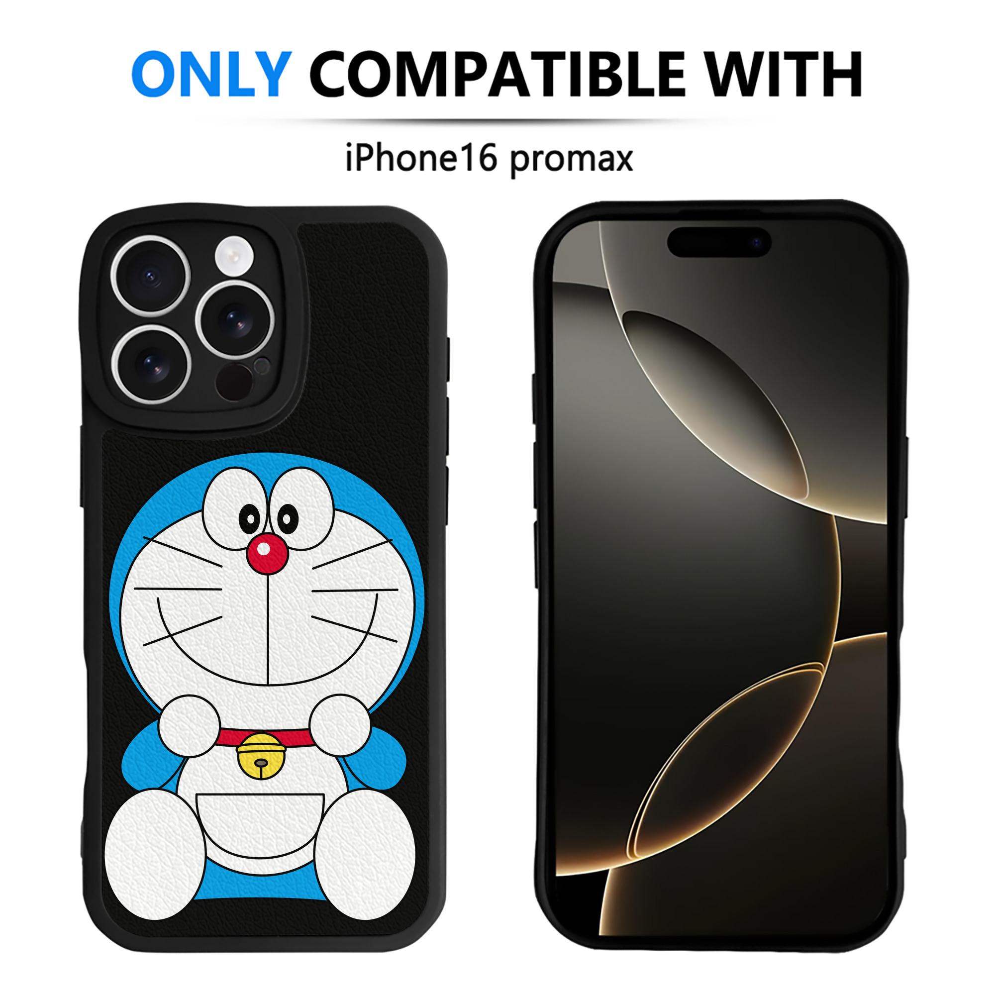 （画像用） ドラえもん Doraemon 【iPhone 16シリーズ対応】シリコンスマホケース（レザー調） 材質：シリコン
